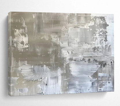 Silver Textured Abstract - Elegant Dining Room Accent DLZ104
