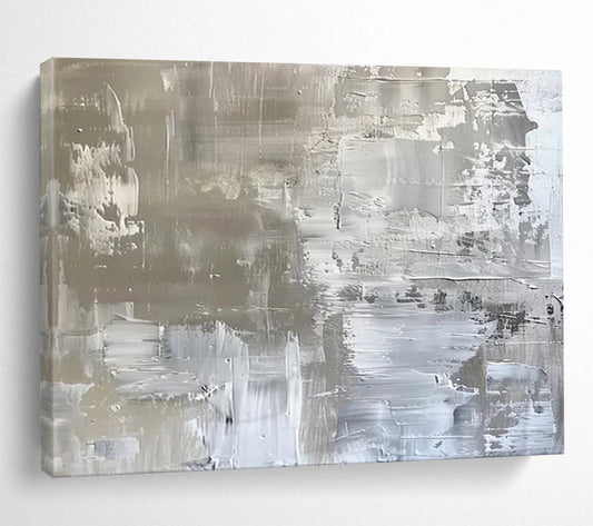 Silver Textured Abstract - Elegant Dining Room Accent DLZ104