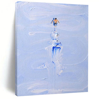 Custom Hand-Painted Abstract Masterpieces: Textured Beauty for Hotel & Entryway DTP327