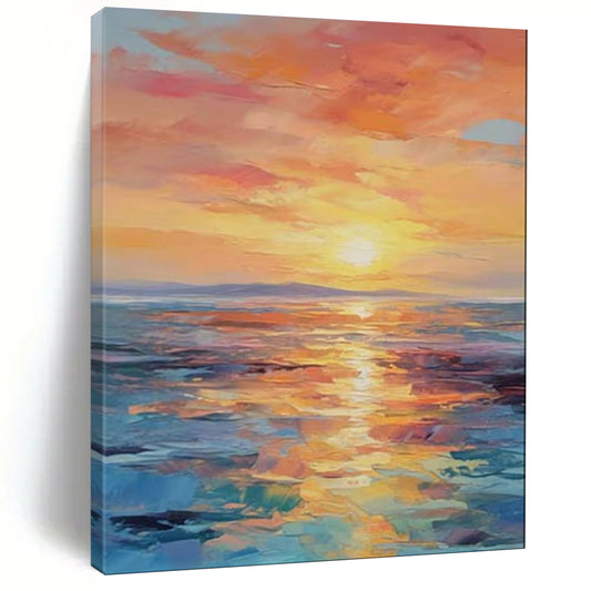 Hand-Painted Bespoke Abstract Canvas for Dining Room & Hallway LargeART1904