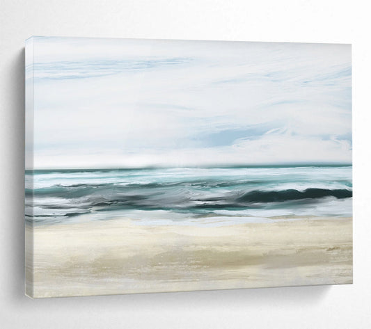 Soft Coastal Waves - Oversized Serene Bedroom Art DLZ128
