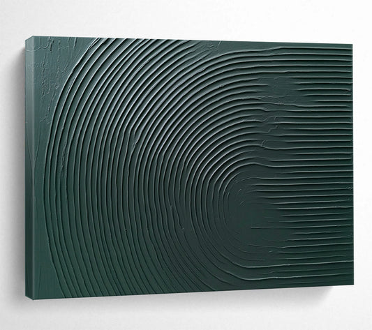 “Green Circular Textures” - Deep Greens, Textured Circular Patterns - Abstract Acrylic Painting HB1752