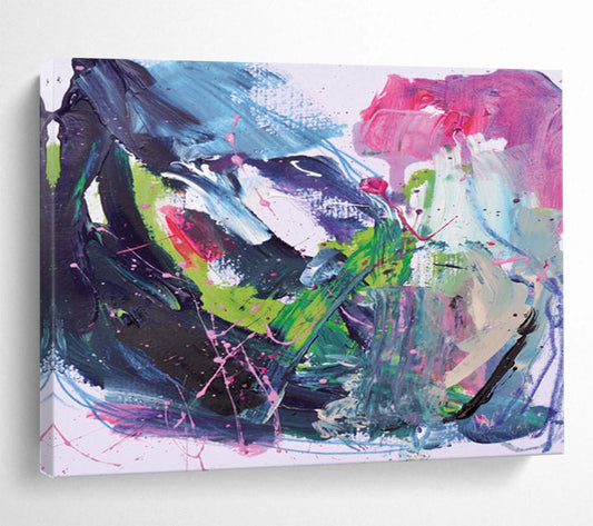 Vivid Color Explosion - Large Energetic Living Room Art DLZ131