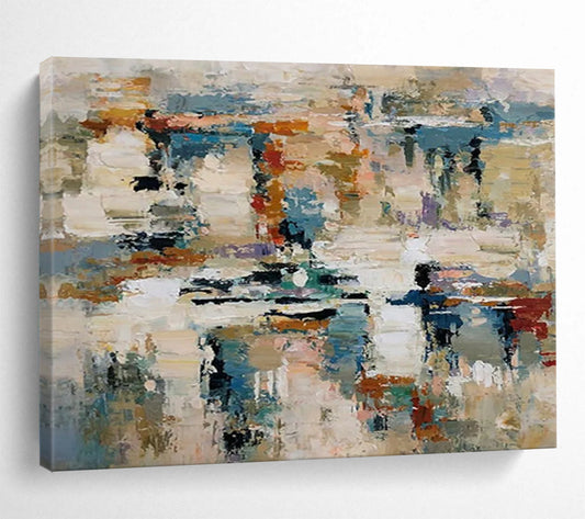 Colorful Abstract Impasto - Lively Living Room Centerpiece DLZ012