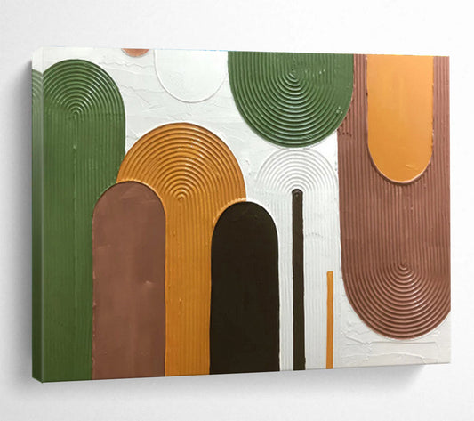 Grand Abstract Hand - Painted Textured Canvas for Dining Room & Office DKH593