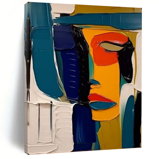 Hand-Painted Large-Scale Textured Abstract Canvas Art for Office & Studio LargeART2125