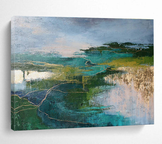 Hand-Crafted Custom Abstract Canvas for Hallway & Office DKH127
