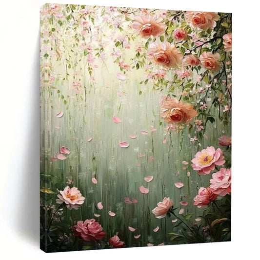 Impressive Vertical Hand - Painted Custom Abstract Tapestry (with Lush Textures) for Dining Room and Hotel Lobby DKH1553