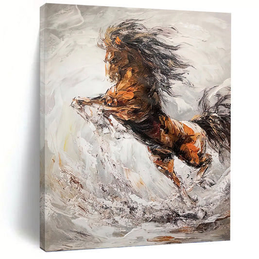 Large - Sized Dynamic Hand - Painted Textured Abstract Painting on Canvas for Living Room & Office DKH1431