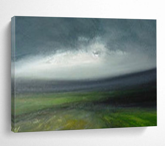 Misty Green Landscape Abstract - Serene Bedroom Escape DLZ005