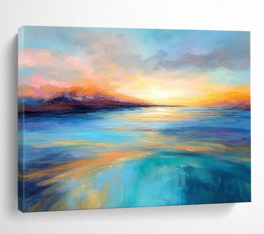 Pastel Sunset Seascape - Dreamy Bedroom Whimsy DLZ069