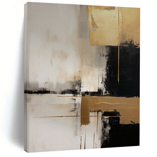 Oversized-Scale Hand-Painted Abstract Canvas for Family Room & Game Den LargeART2251