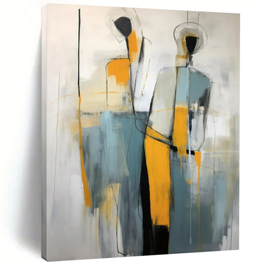 Large-Format Hand-Painted Abstract Canvases for Bedroom & Walk-in Closet LargeART2232