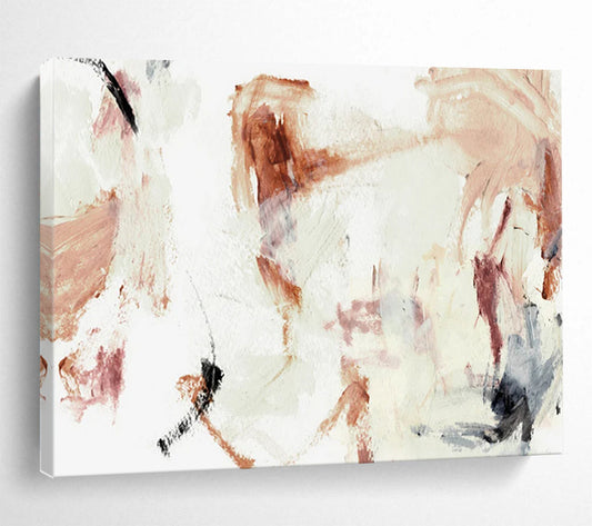 Warm Brown and Light Pink Abstract: Creating a Cozy Artistic Nook DLZ145