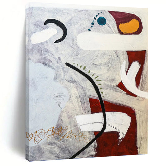 Artistic Hand - Crafted Textured Canvas Abstract for Bedroom & Dining Room DKH1108