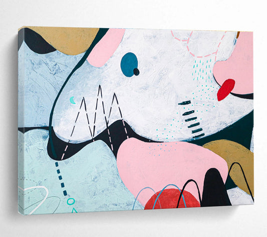 Large - Sized Hand - Painted Abstract Wall Decor for Bar & Office DKH550