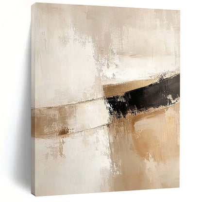 Contemporary abstract art features a soft lampshade with gentle brushstrokes in white and beige, creating an elegant and warm atmosphere. DLZ1220