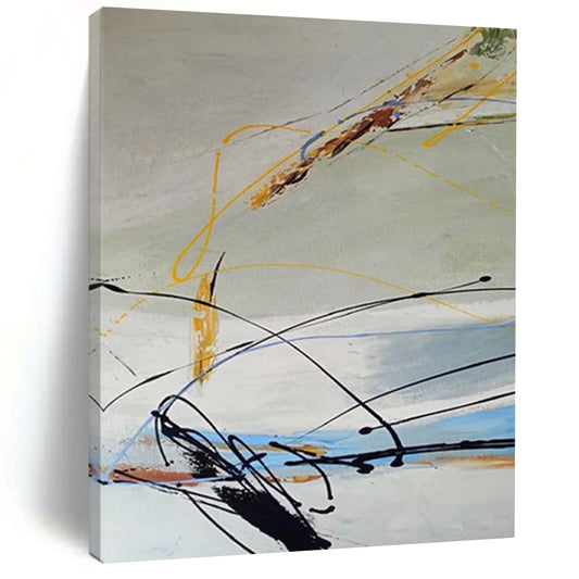 Mammoth Hand - Painted Textured Custom Abstract Painting for Dining Room and Office DTP035
