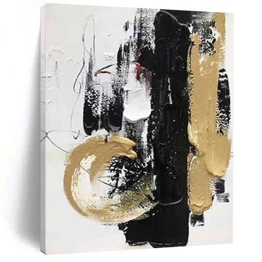 Pitted Textures: Mammoth Custom Abstract Work for Hallway and Living Room DTP146