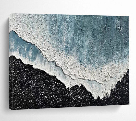 Textured Ocean Wave - Coastal Bathroom or Living Room Art DLZ207
