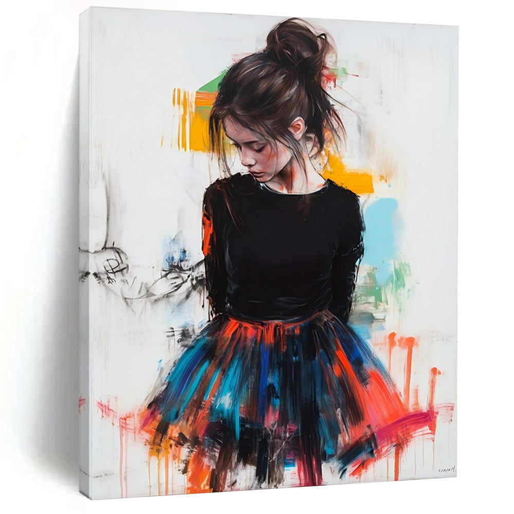 Contemporary hand-painted abstract art featuring vibrant colors and dynamic shapes designed to elevate modern spaces and inspire creativity. DLZ1576
