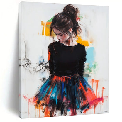 Contemporary hand-painted abstract art featuring vibrant colors and dynamic shapes designed to elevate modern spaces and inspire creativity. DLZ1576