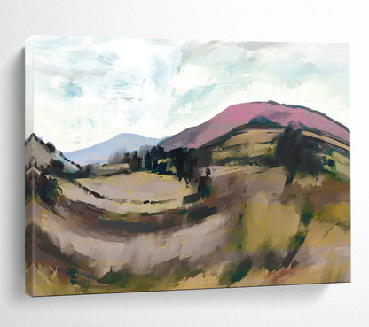 Vibrant Mountain Landscape - Oversized Eclectic Dining Room Art DLZ126