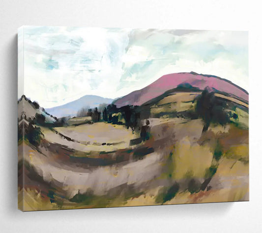 Vibrant Mountain Landscape - Oversized Eclectic Dining Room Art DLZ126
