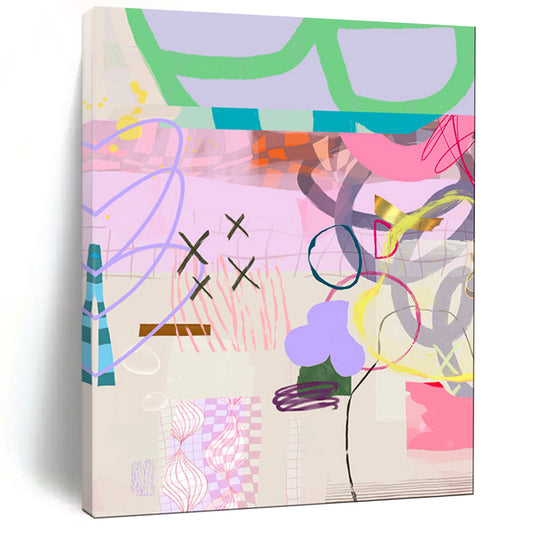 Hand-Painted Bespoke Abstract Canvas for Living Room & Hotel LargeART1823