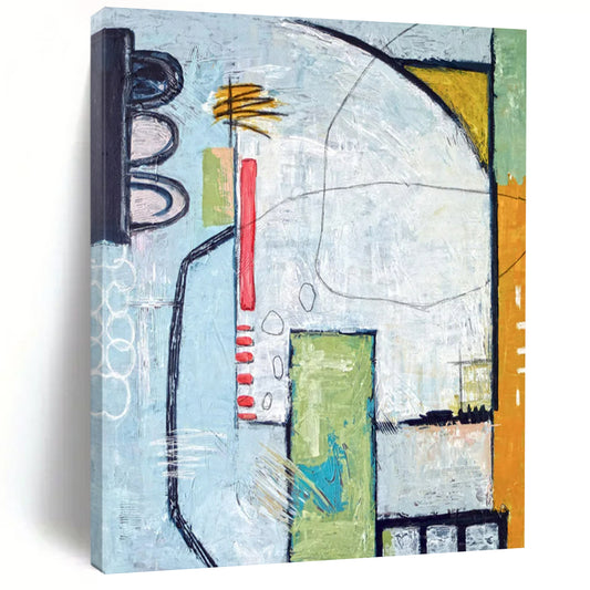Stunning Oversized Hand-Painted Abstract Wall Art: Redefine Your Office & Entryway LargeART2374