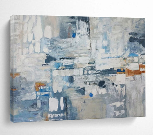 Cool Tones Abstract Cityscape - Modern Office Edge DLZ018