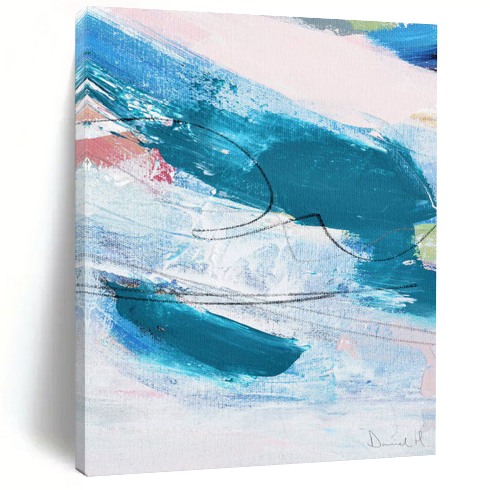 Puckered Textures: Immense - Scale Custom Abstract Creation for Bedroom and Office DTP151