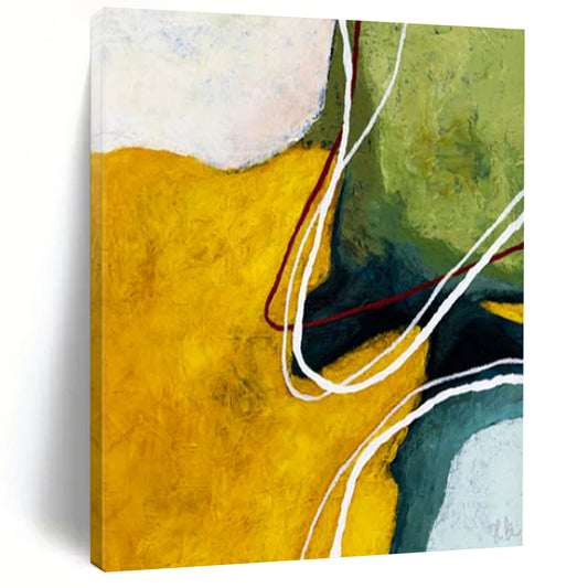 Gorgeous Huge Hand-Painted Abstract Canvases: Beautify Your Dining Room & Hallway LargeART2386