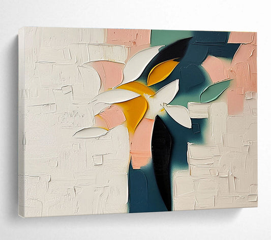 Large - Format Hand - Painted Textured Abstract Wall Decor for Visual Magnetism DKH747