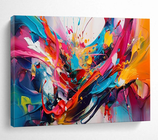 Large - Format Textured Hand - Painted Abstract Painting for Decor Upgrades DKH690
