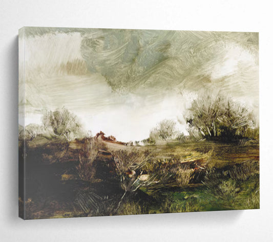 Textured Countryside View - Oversized Rustic Bedroom Decor DLZ122