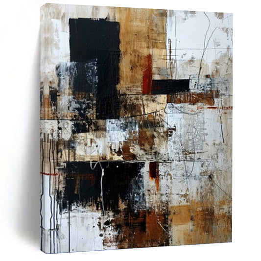 Inspiring Hand - Painted Textured Abstract for Office & Living Room DKH1330