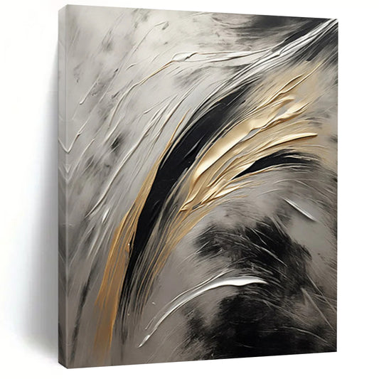 Starlight Pathway: Mega - Sized Hand - Painted Custom Abstract Canvas for Hallway and Hotel DTP126