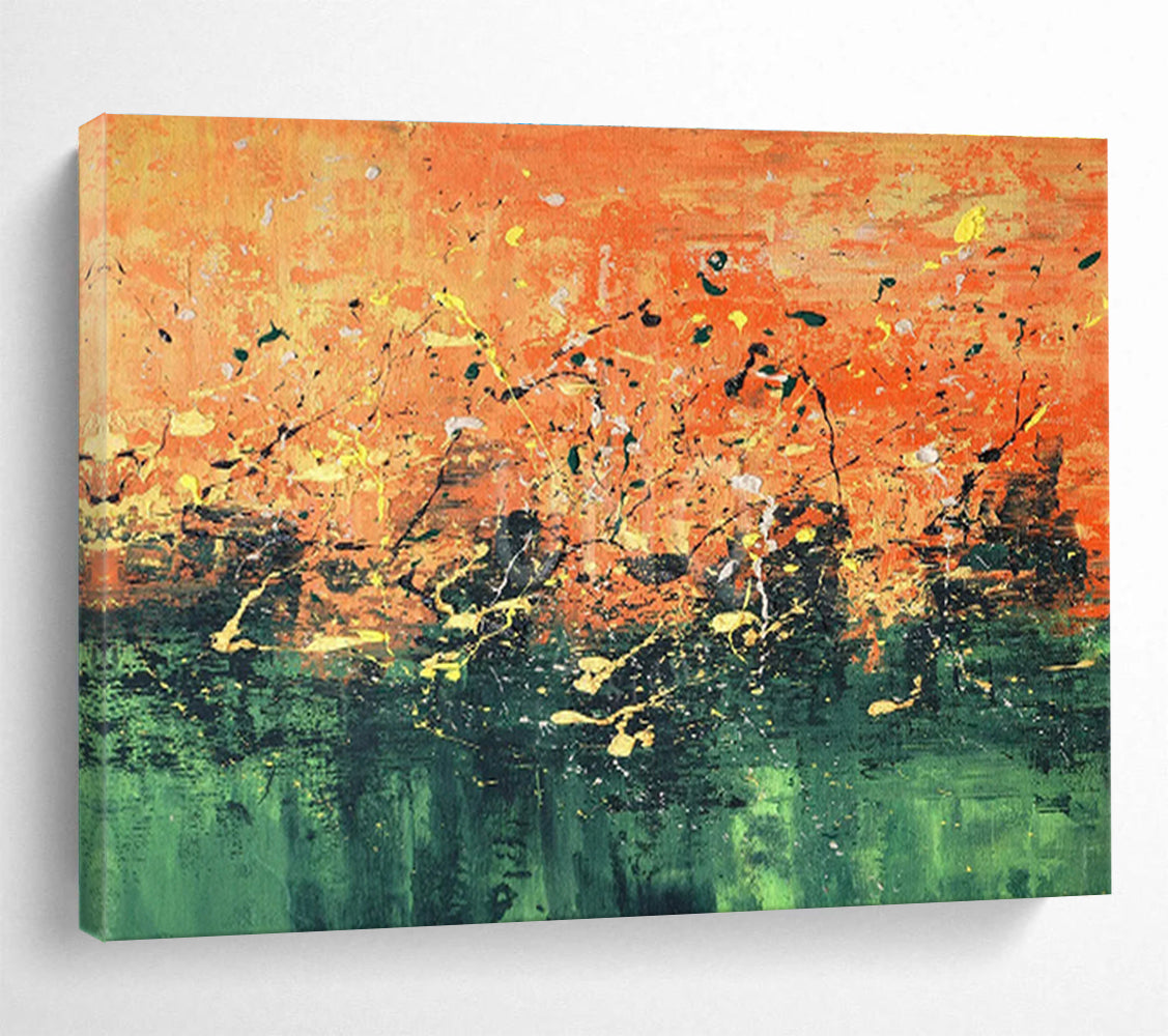 Large - Format Abstract Painting for Dining Room & Living Room DKH155