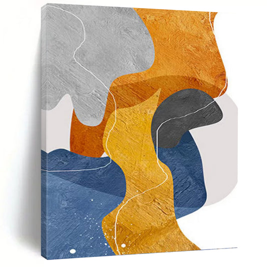 Stately Vertical Hand - Painted Textured Custom Abstract Gem for Dining Room and Living Room DKH1550