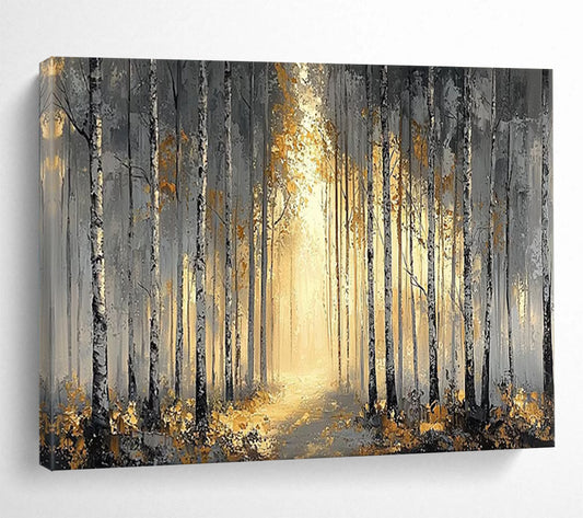 Misty Forest Path Abstract: A Journey into Tranquility DLZ159