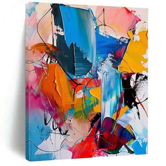Giant Abstract Art for Greenhouse Propagation Stations - Hand-Painted Acrylic on Canvas