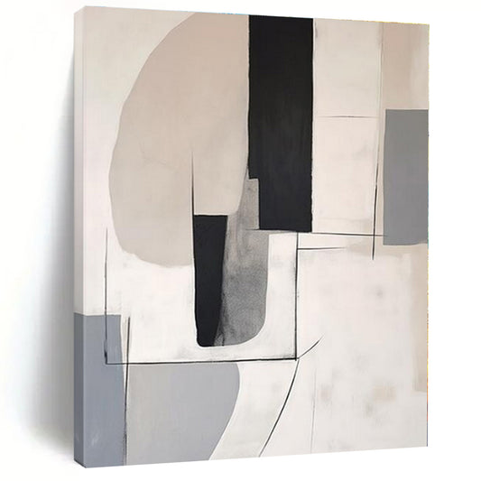 Large-Scale Hand-Painted Abstract Canvas for Living Room and Bar