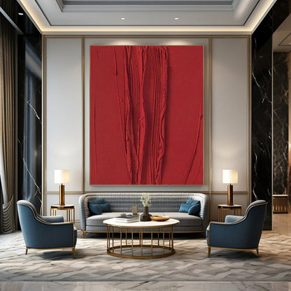 Large-Scale Hand-Painted Contemporary Abstract Mural for Family Home Kitchens