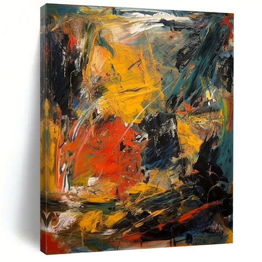Vast Custom Abstract Art for Sunroom Patio Adjacent Wall