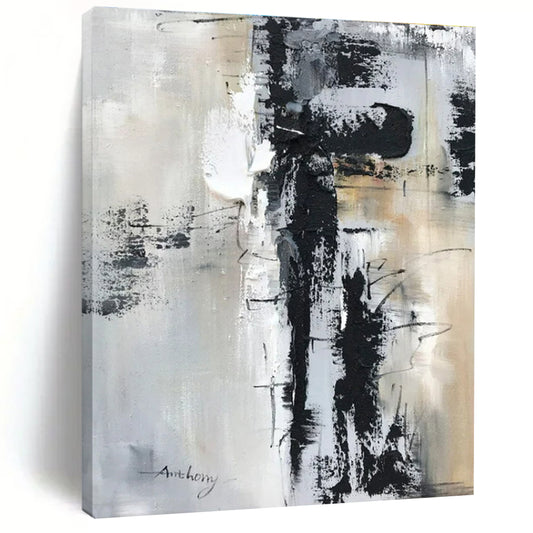 Oversized Modern Abstract Canvas for Reading Nook Relaxing Atmosphere