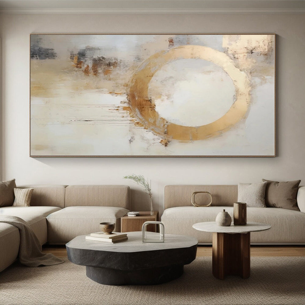 Oversized Custom Hand-Painted Abstract Painting for Home Library Study Nook Wall LargeART0586
