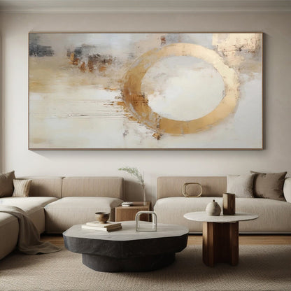 Oversized Custom Hand-Painted Abstract Painting for Home Library Study Nook Wall LargeART0586