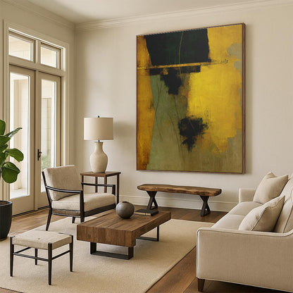Giant Contemporary Abstract Painting for Master Bedroom Feature Wall in Modern Homes