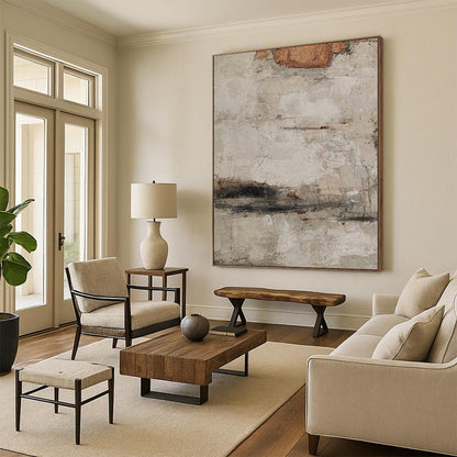 Immense Custom Abstract Painting for Educational Institution Lobbies